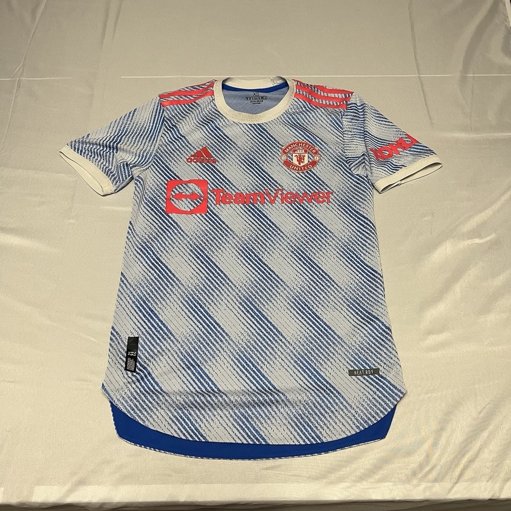Adidas Manchester United 2021-22 Authentic Away Kit Soccer Jersey Men's XS
